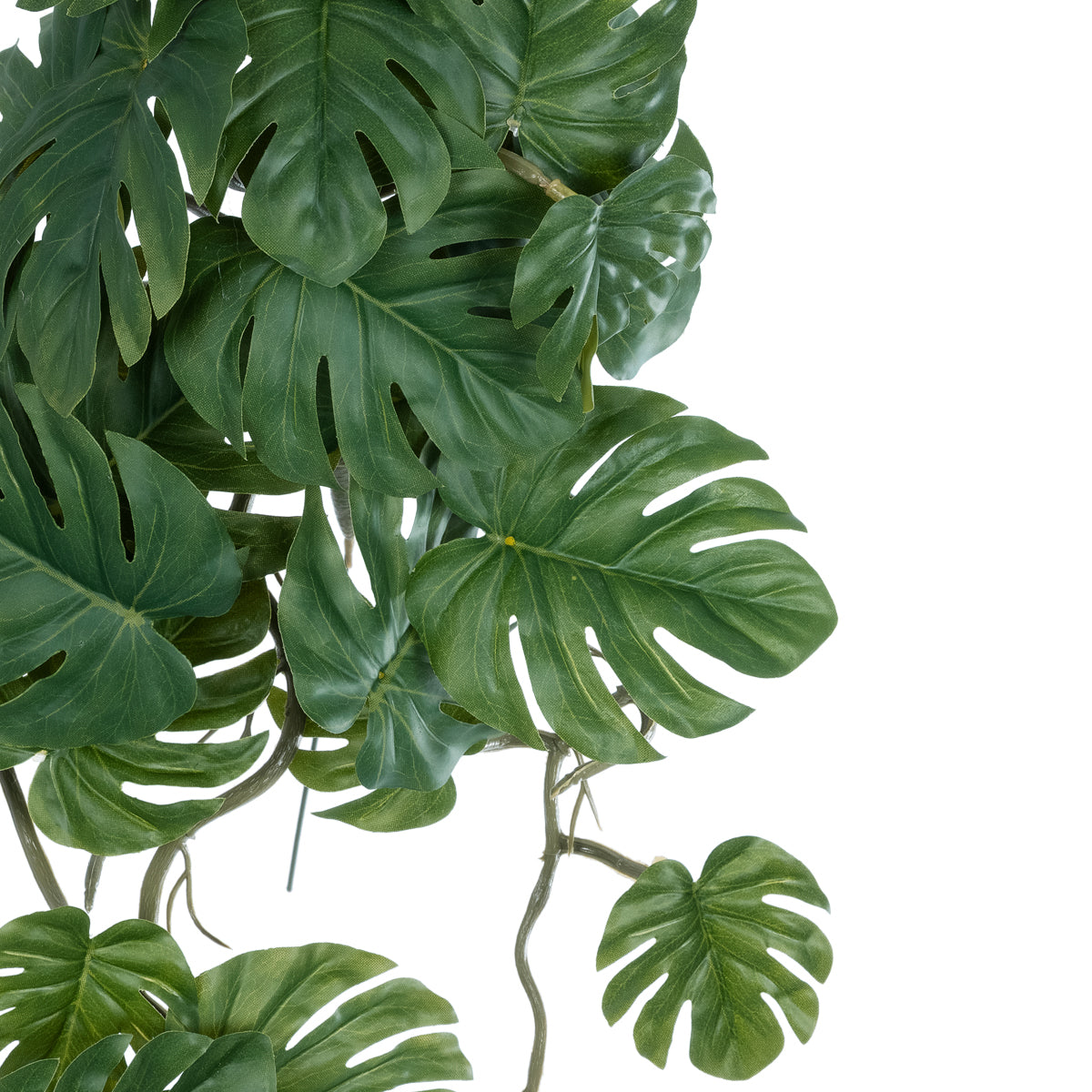 GloboStar® Artificial Garden MONSTERA HANGING PLANT 20605 Τεχνητό Διακοσμητικό Κρεμαστό Φυτό Μονστέρα Υ45cm - ledmania.gr