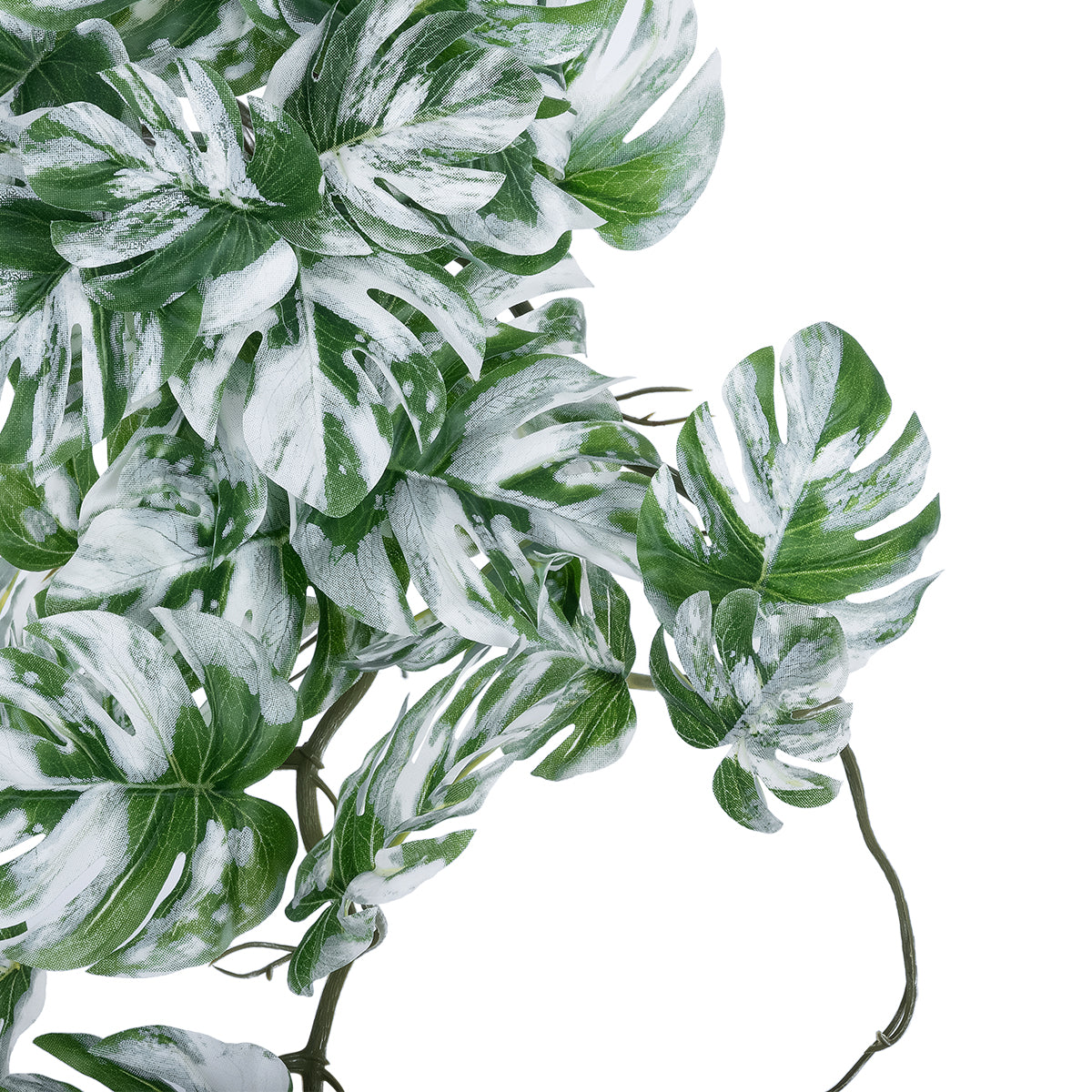 GloboStar® Artificial Garden ALBINO MONSTERA HANGING PLANT 20606 Τεχνητό Διακοσμητικό Κρεμαστό Φυτό Μονστέρα Υ45cm - ledmania.gr