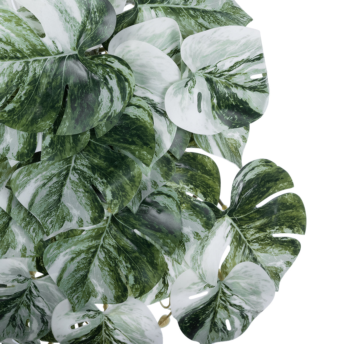 GloboStar® Artificial Garden ALBINO MONSTERA HANGING PLANT 20609 Τεχνητό Διακοσμητικό Κρεμαστό Φυτό Μονστέρα Υ45cm - ledmania.gr