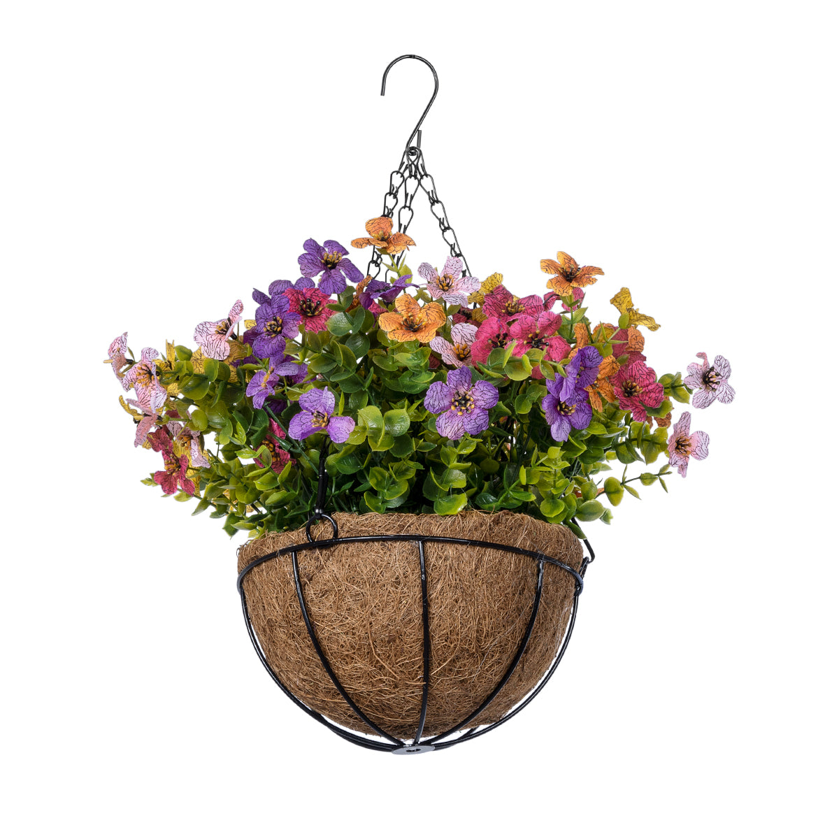 GloboStar® Artificial Garden GERBERA HANGING PLANT 20635 Τεχνητό Κρεμαστό Διακοσμητικό Φυτό Ζέρμπερας Y55cm - ledmania.gr
