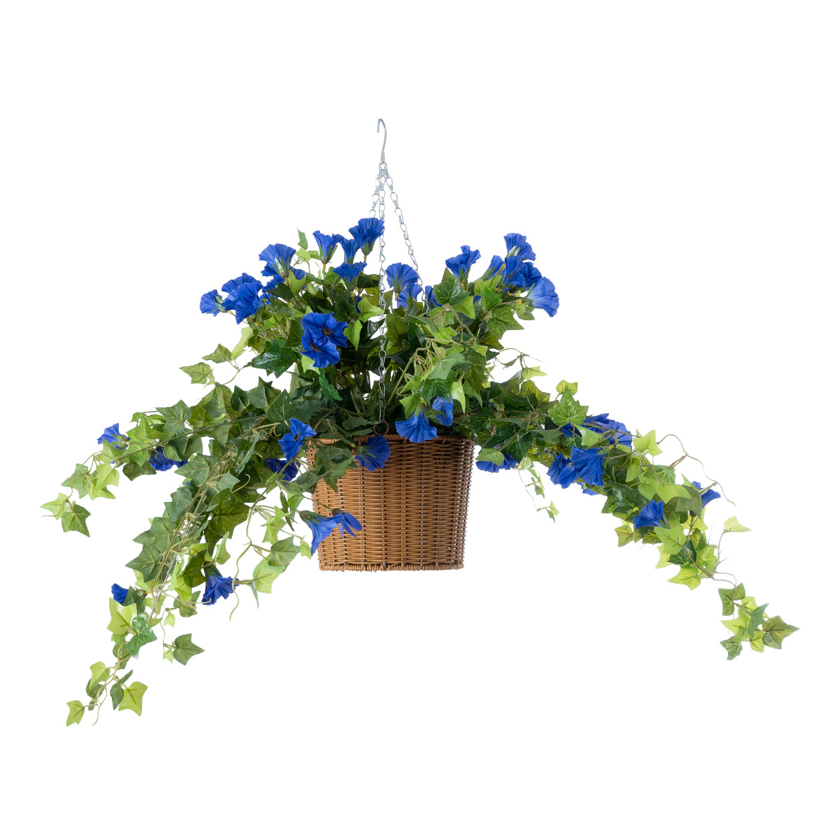 GloboStar® Artificial Garden MORNING GLORY HANGING PLANT 20636 Τεχνητό Κρεμαστό Διακοσμητικό Φυτό Ορτανσίας Y55cm - ledmania.gr