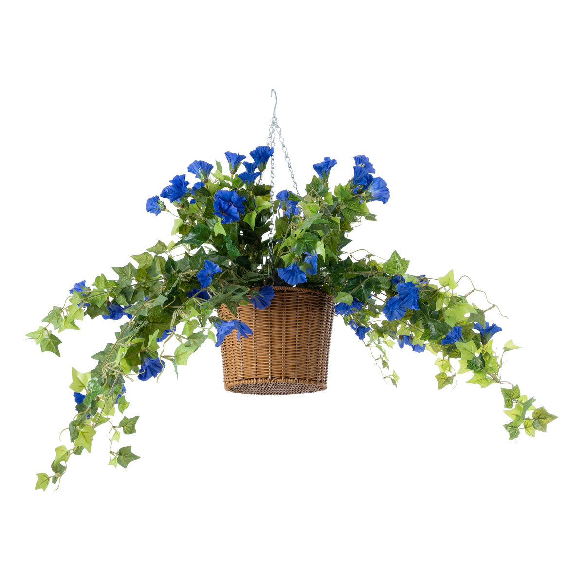 GloboStar® Artificial Garden MORNING GLORY HANGING PLANT 20636 Τεχνητό Κρεμαστό Διακοσμητικό Φυτό Ορτανσίας Y55cm - ledmania.gr