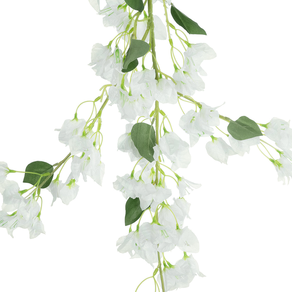 GloboStar® Artificial Garden BOUGAUVILLEA BRANCH 20651 Τεχνητό Διακοσμητικό Κλαδί Μπουκανβίλιας Λευκή Y115cm - ledmania.gr