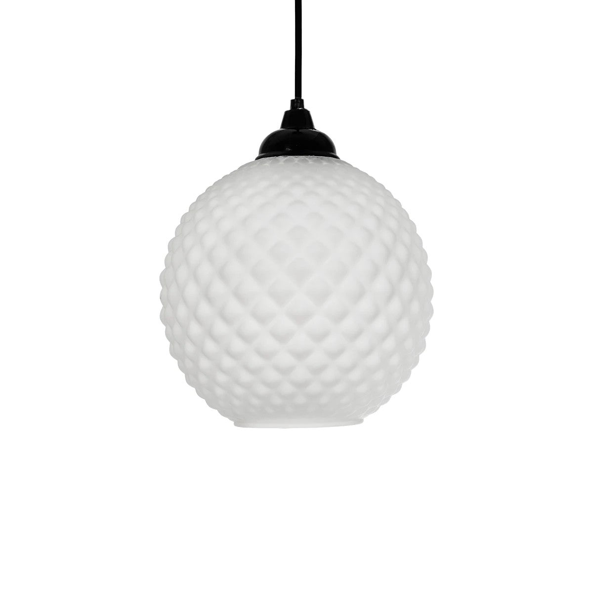 GLOBOSTAR® KEGEL 206-0004 Μοντέρνο Κρεμαστό Φωτιστικό Οροφής με Ντουί 1 x E27 AC 220-240V IP20 - Λευκό - Μ20 x Π20 x Υ20cm