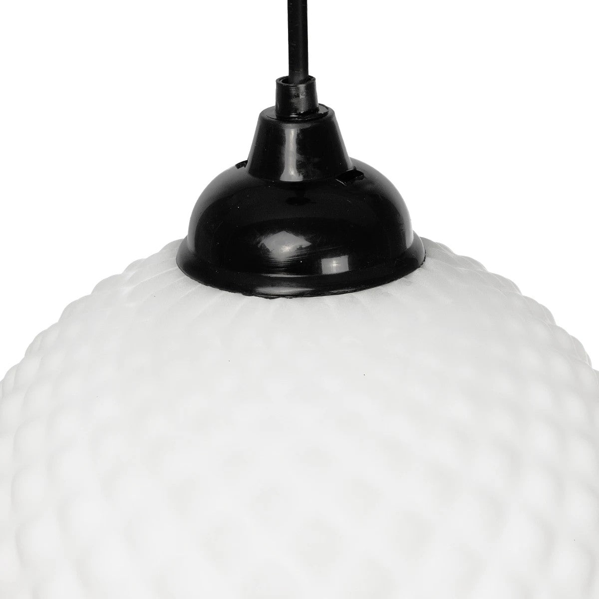 GLOBOSTAR® KEGEL 206-0004 Μοντέρνο Κρεμαστό Φωτιστικό Οροφής με Ντουί 1 x E27 AC 220-240V IP20 - Λευκό - Μ20 x Π20 x Υ20cm