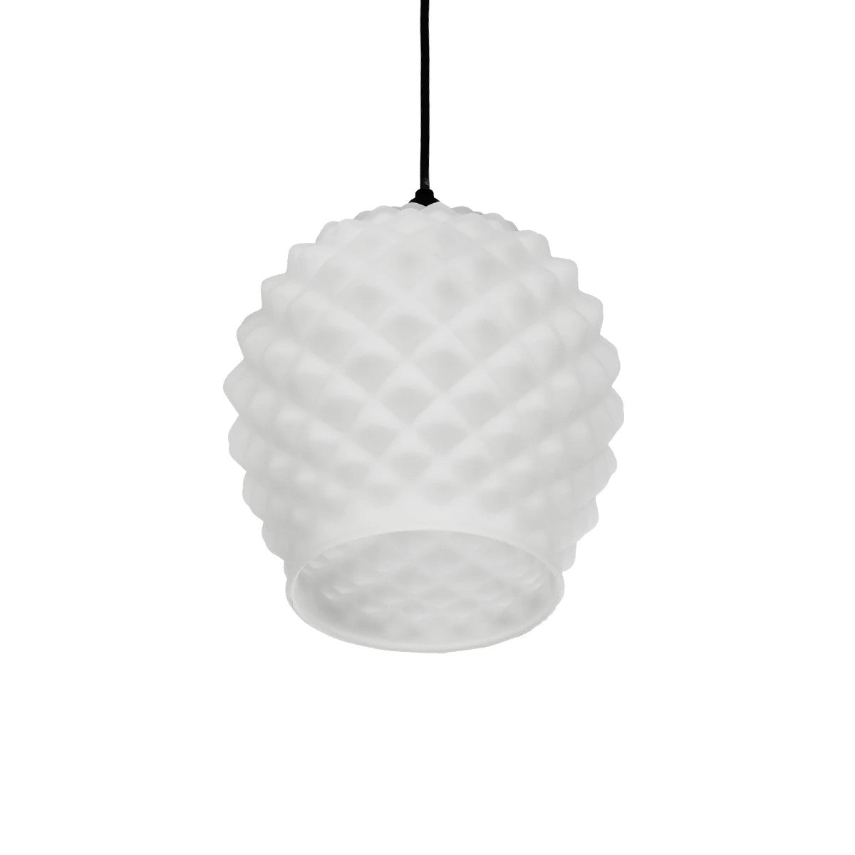 GLOBOSTAR® KEGEL 206-0005 Μοντέρνο Κρεμαστό Φωτιστικό Οροφής με Ντουί 1 x E27 AC 220-240V IP20 - Λευκό - Μ19 x Π19 x Υ19cm