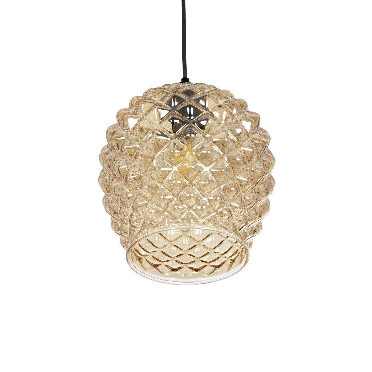 GLOBOSTAR® KEGEL 206-0007 Μοντέρνο Κρεμαστό Φωτιστικό Οροφής με Ντουί 1 x E27 AC 220-240V IP20 - Μελί - Μ19 x Π19 x Υ19cm