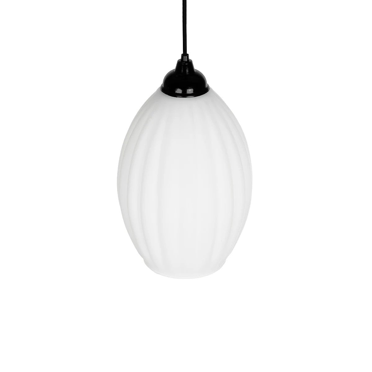 GLOBOSTAR® GURIA 206-0008 Μοντέρνο Κρεμαστό Φωτιστικό Οροφής με Ντουί 1 x E27 AC 220-240V IP20 - Λευκό - Μ19 x Π19 x Υ26cm