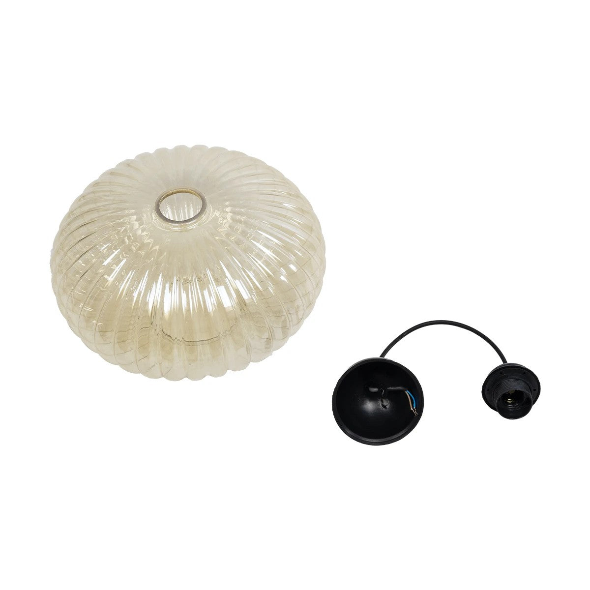 GLOBOSTAR® PERA 206-0012 Μοντέρνο Κρεμαστό Φωτιστικό Οροφής με Ντουί 1 x E27 AC 220-240V IP20 - Mελί - Μ30 x Π30 x Υ22cm - ledmania.gr