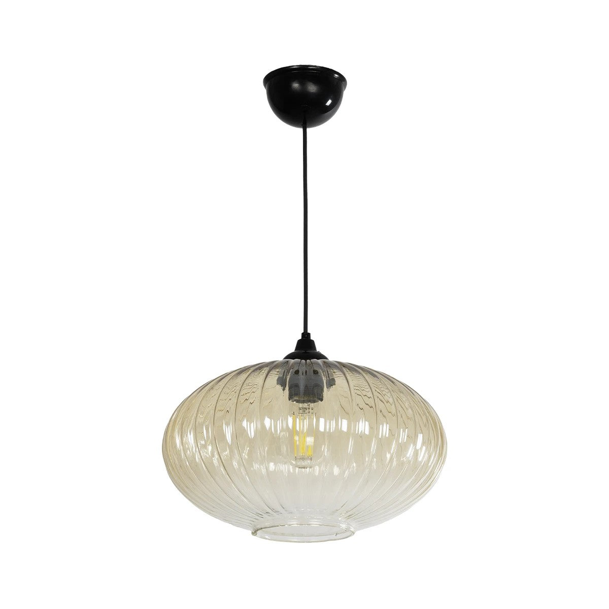 GLOBOSTAR® PERA 206-0012 Μοντέρνο Κρεμαστό Φωτιστικό Οροφής με Ντουί 1 x E27 AC 220-240V IP20 - Mελί - Μ30 x Π30 x Υ22cm - ledmania.gr