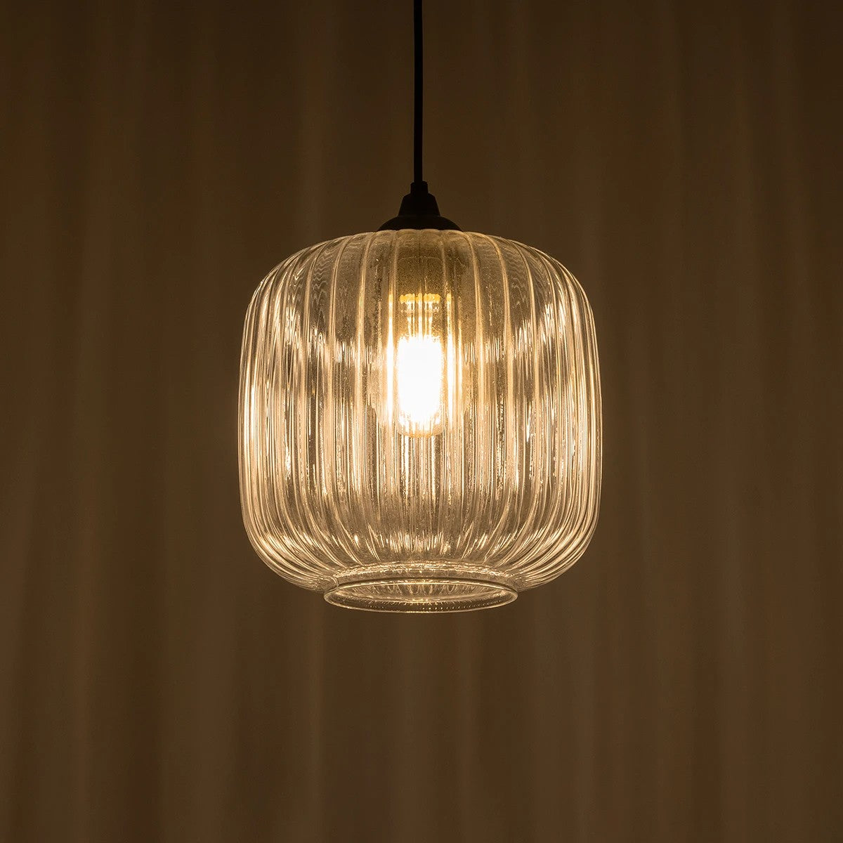 GLOBOSTAR® MELONI 206-0013 Μοντέρνο Κρεμαστό Φωτιστικό Οροφής με Ντουί 1 x E27 AC 220-240V IP20 - Διάφανο - Μ20 x Π20 x Υ24cm - ledmania.gr