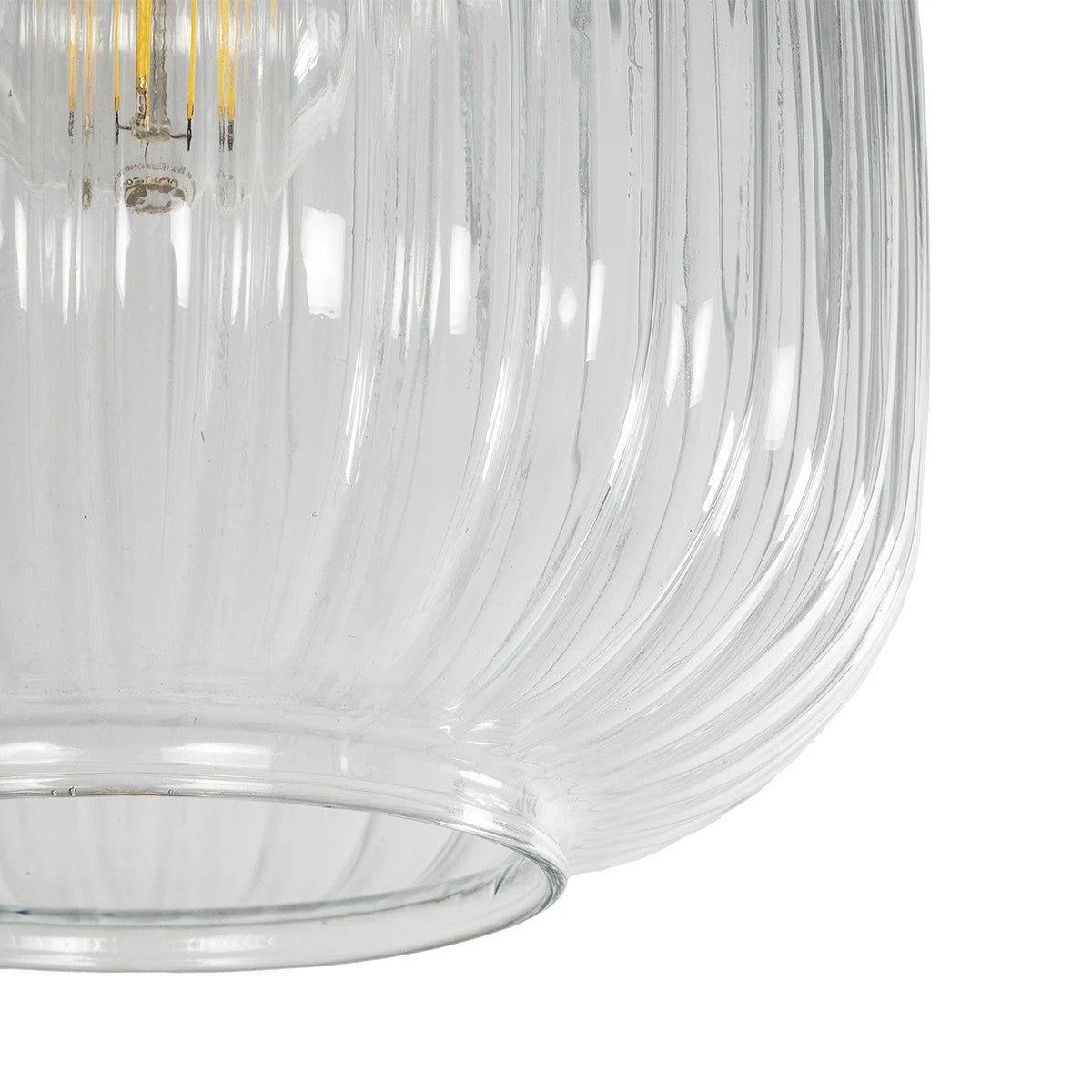 GLOBOSTAR® MELONI 206-0013 Μοντέρνο Κρεμαστό Φωτιστικό Οροφής με Ντουί 1 x E27 AC 220-240V IP20 - Διάφανο - Μ20 x Π20 x Υ24cm - ledmania.gr