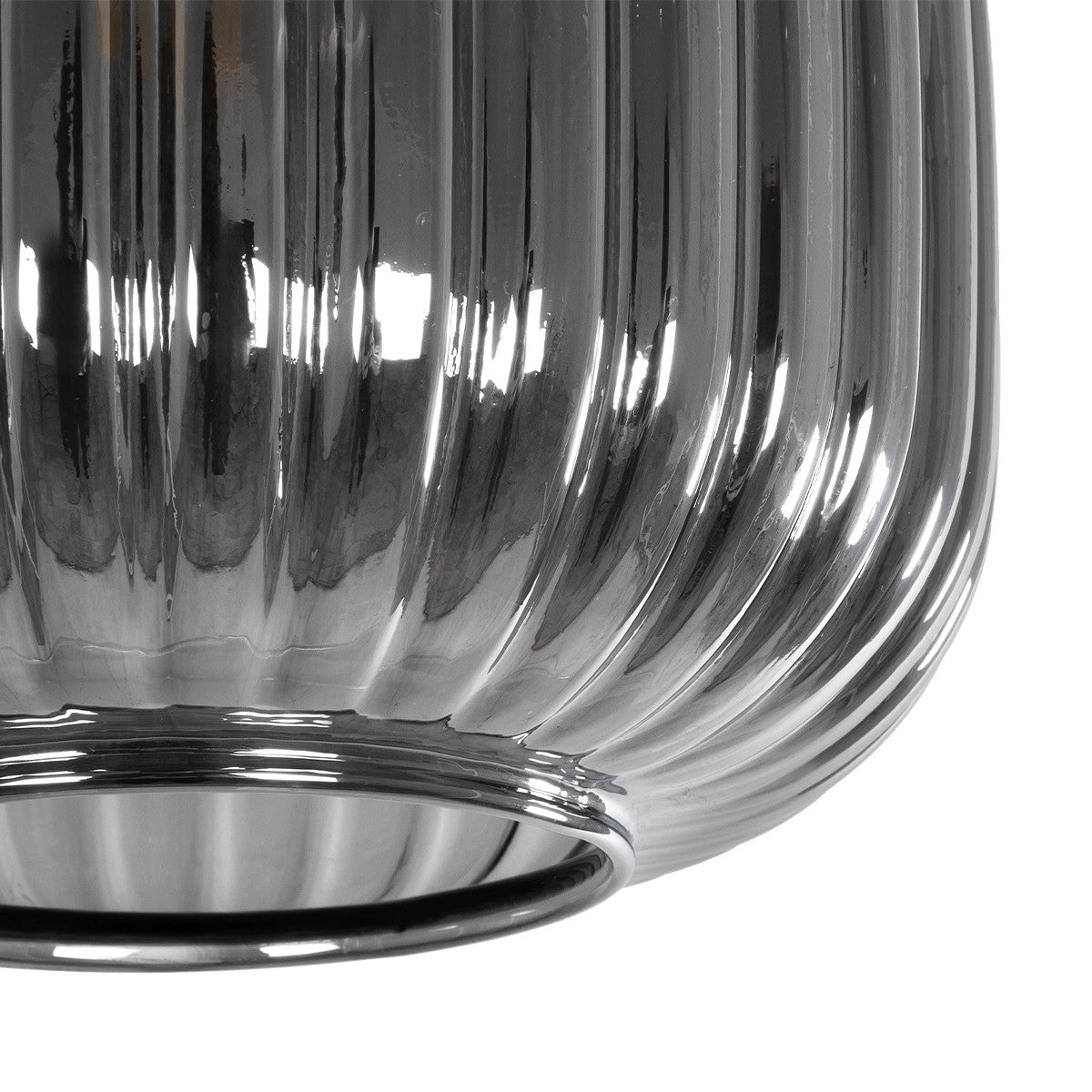 GLOBOSTAR® MELONI 206-0014 Μοντέρνο Κρεμαστό Φωτιστικό Οροφής με Ντουί 1 x E27 AC 220-240V IP20 - Μαύρο Φιμέ - Μ20 x Π20 x Υ24cm - ledmania.gr