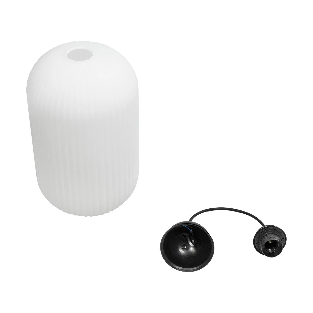 GLOBOSTAR® MELONI 206-0019 Μοντέρνο Κρεμαστό Φωτιστικό Οροφής με Ντουί 1 x E27 AC 220-240V IP20 - Λευκό - Μ20 x Π20 x Υ38cm - ledmania.gr