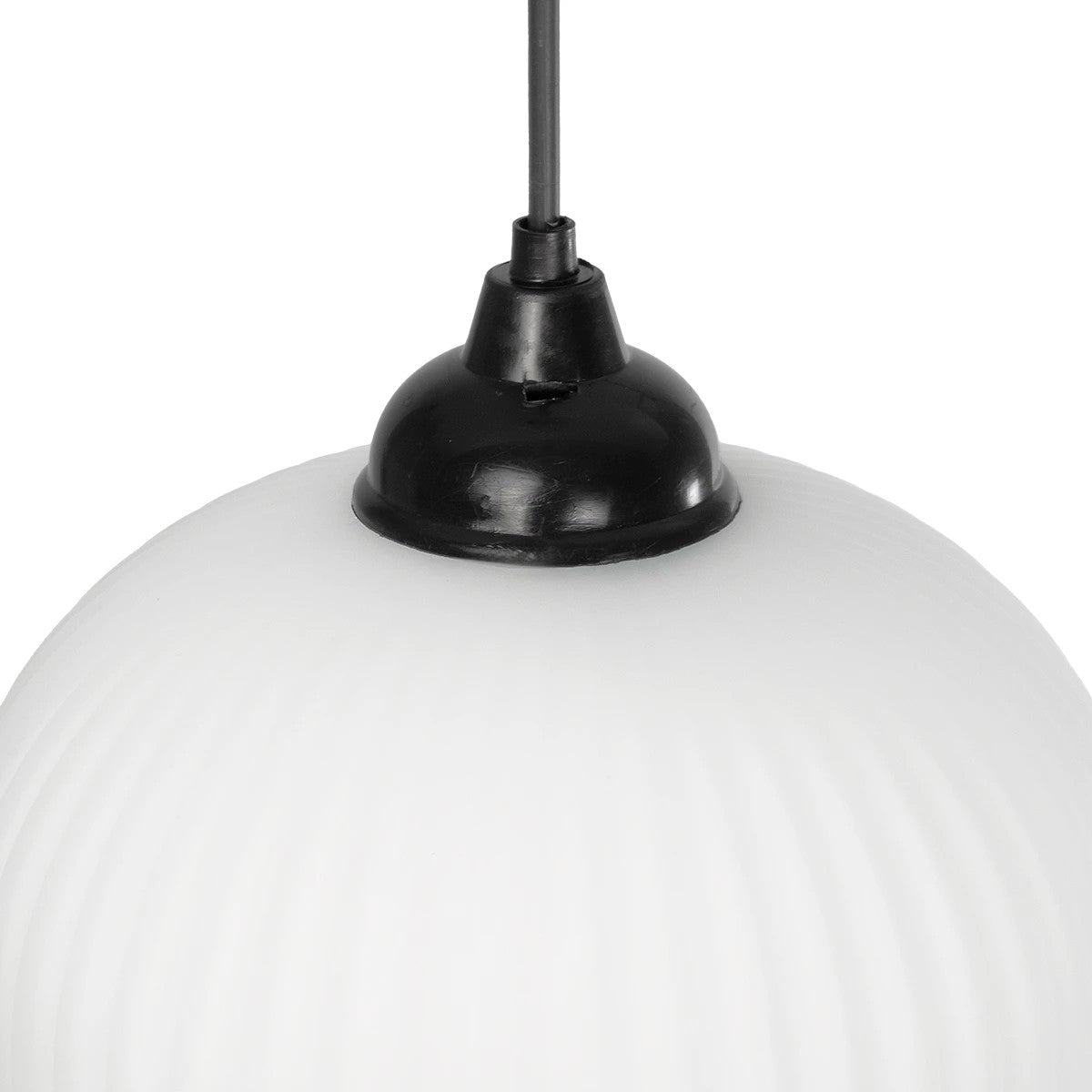 GLOBOSTAR® MELONI 206-0019 Μοντέρνο Κρεμαστό Φωτιστικό Οροφής με Ντουί 1 x E27 AC 220-240V IP20 - Λευκό - Μ20 x Π20 x Υ38cm - ledmania.gr