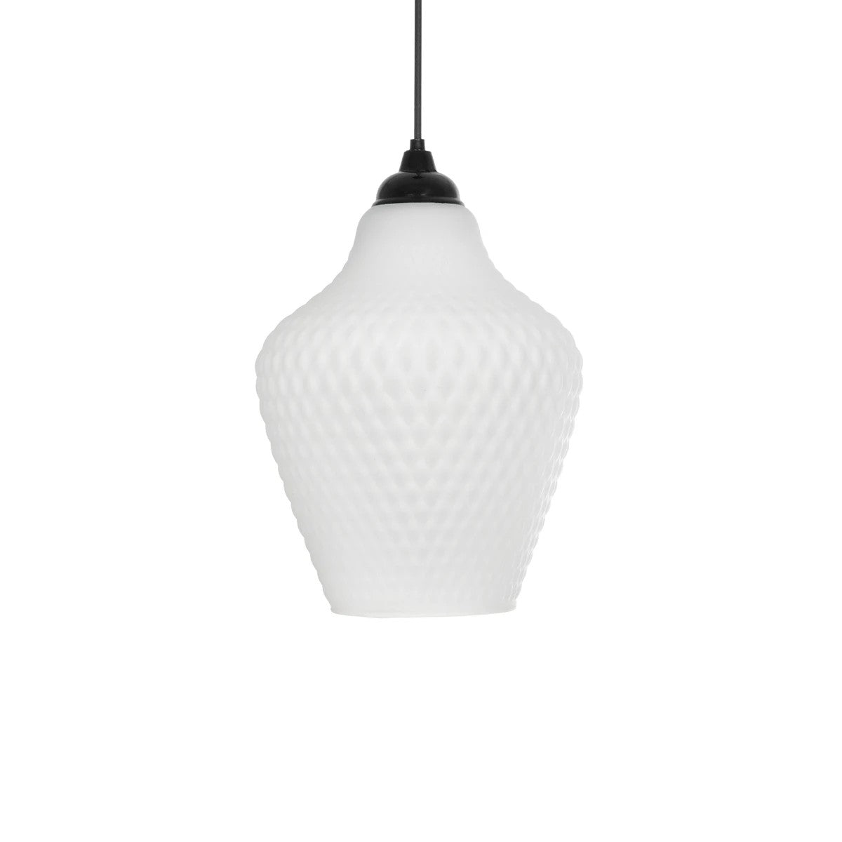 GLOBOSTAR® SKLO 206-0023 Μοντέρνο Κρεμαστό Φωτιστικό Οροφής με Ντουί 1 x E27 AC 220-240V IP20 - Λευκό - Μ22 x Π22 x Υ31cm - ledmania.gr