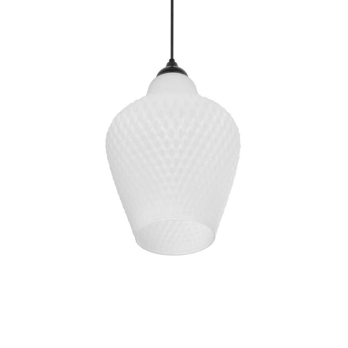 GLOBOSTAR® SKLO 206-0023 Μοντέρνο Κρεμαστό Φωτιστικό Οροφής με Ντουί 1 x E27 AC 220-240V IP20 - Λευκό - Μ22 x Π22 x Υ31cm - ledmania.gr