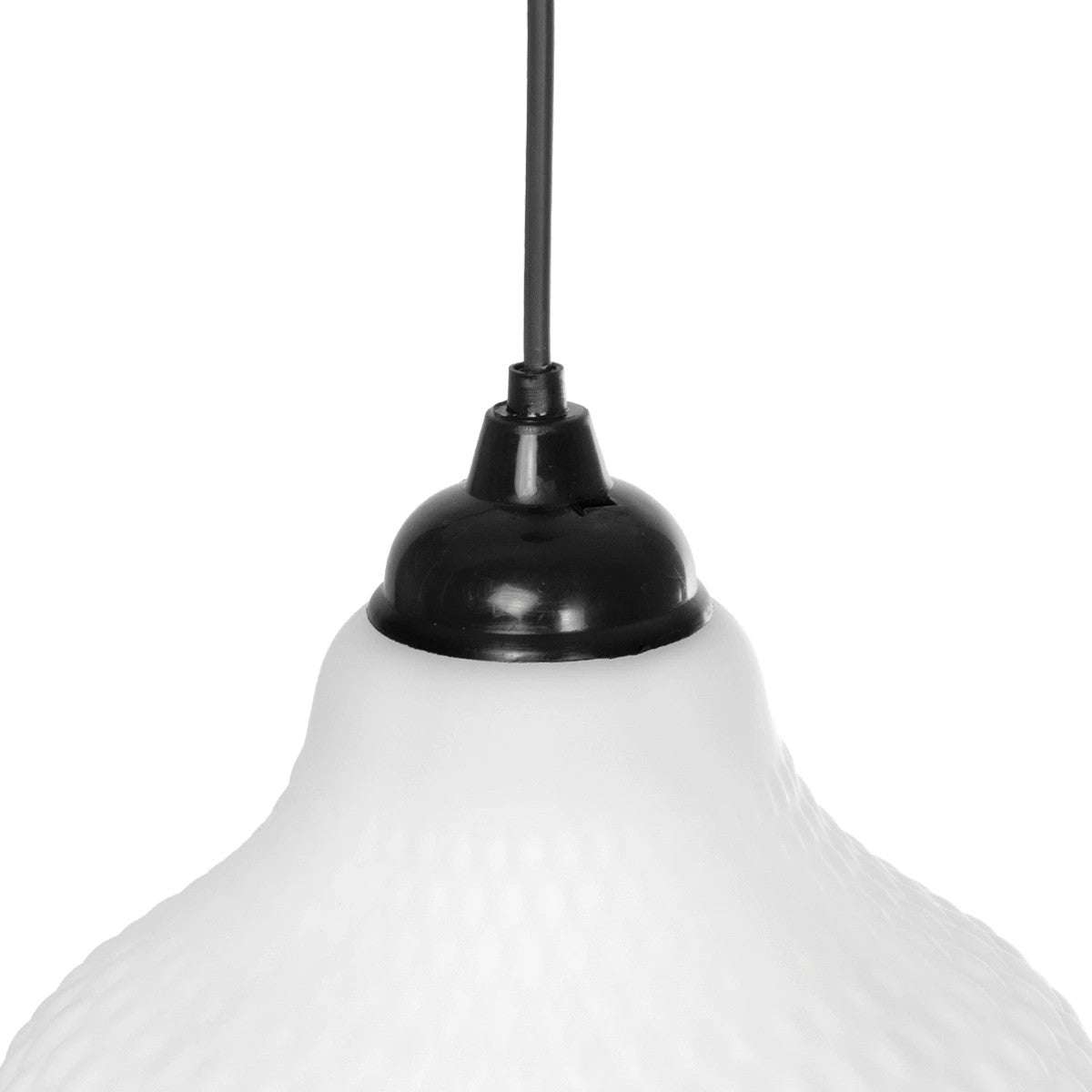 GLOBOSTAR® SKLO 206-0023 Μοντέρνο Κρεμαστό Φωτιστικό Οροφής με Ντουί 1 x E27 AC 220-240V IP20 - Λευκό - Μ22 x Π22 x Υ31cm - ledmania.gr