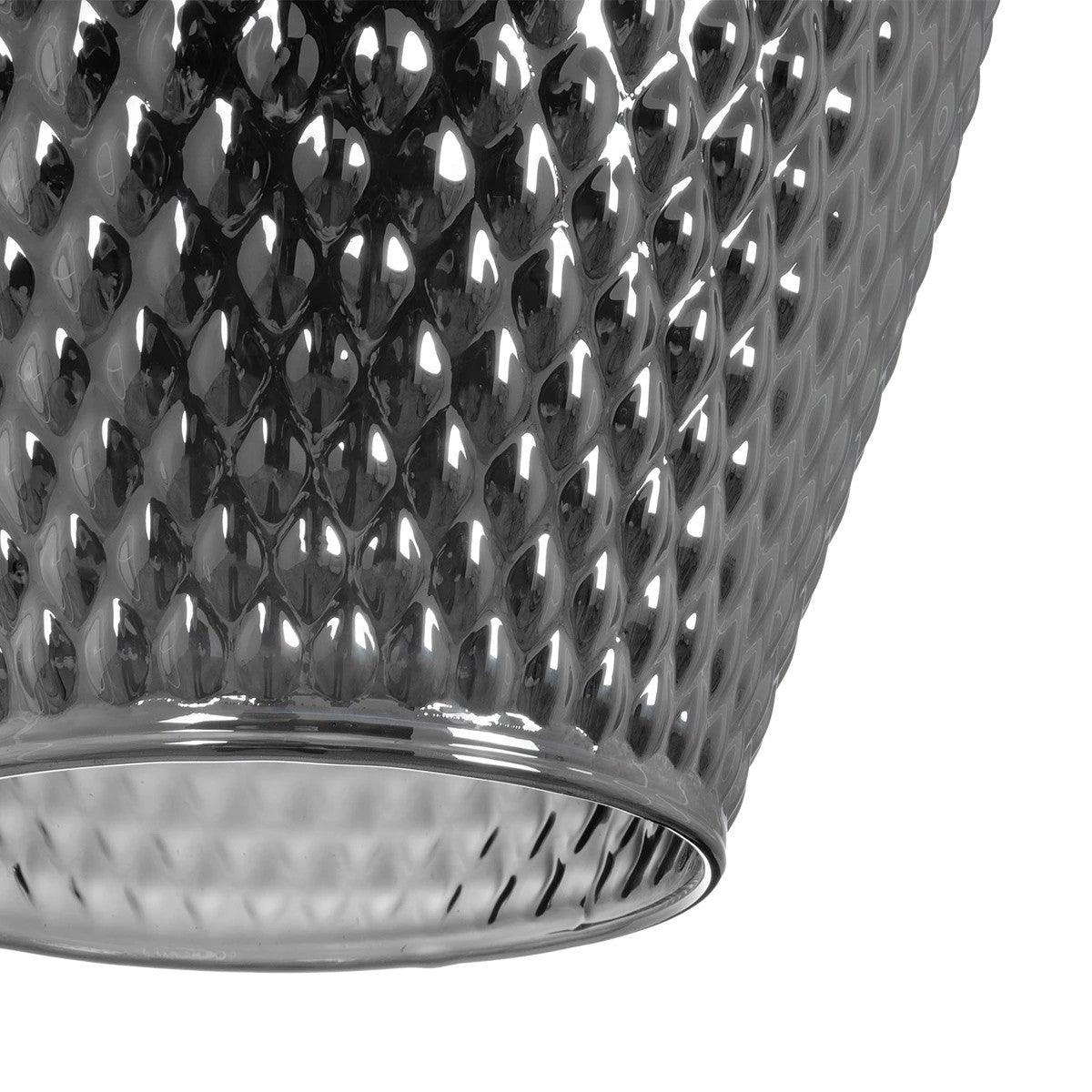 GLOBOSTAR® SKLO 206-0024 Μοντέρνο Κρεμαστό Φωτιστικό Οροφής με Ντουί 1 x E27 AC 220-240V IP20 - Μαύρο Φιμέ - Μ22 x Π22 x Υ31cm - ledmania.gr