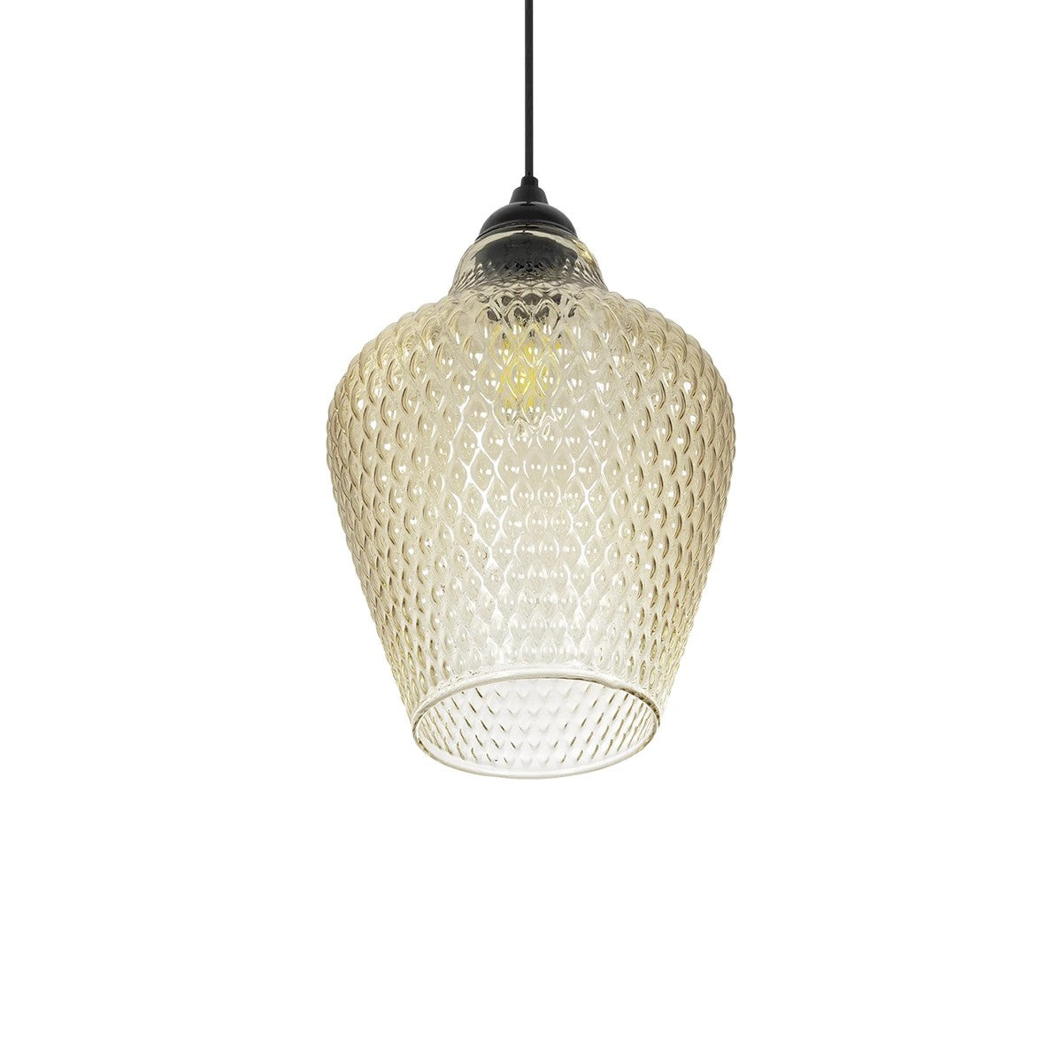 GLOBOSTAR® SKLO 206-0025 Μοντέρνο Κρεμαστό Φωτιστικό Οροφής με Ντουί 1 x E27 AC 220-240V IP20 - Mελί - Μ22 x Π22 x Υ31cm - ledmania.gr