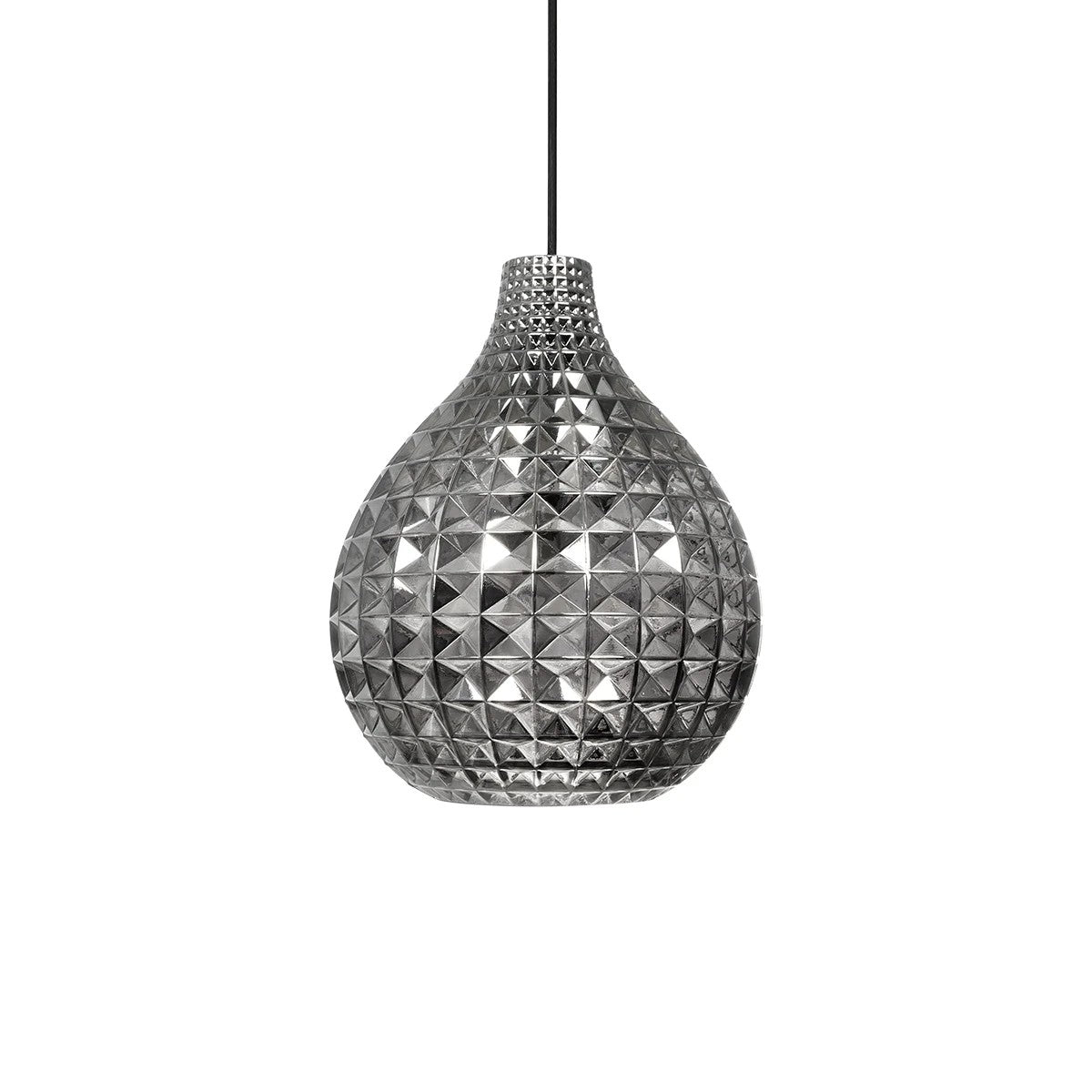 GLOBOSTAR® BASTIK 206-0026 Μοντέρνο Κρεμαστό Φωτιστικό Οροφής με Ντουί 1 x E27 AC 220-240V IP20 - Μαύρο Φιμέ - Μ22 x Π22 x Υ26cm - ledmania.gr