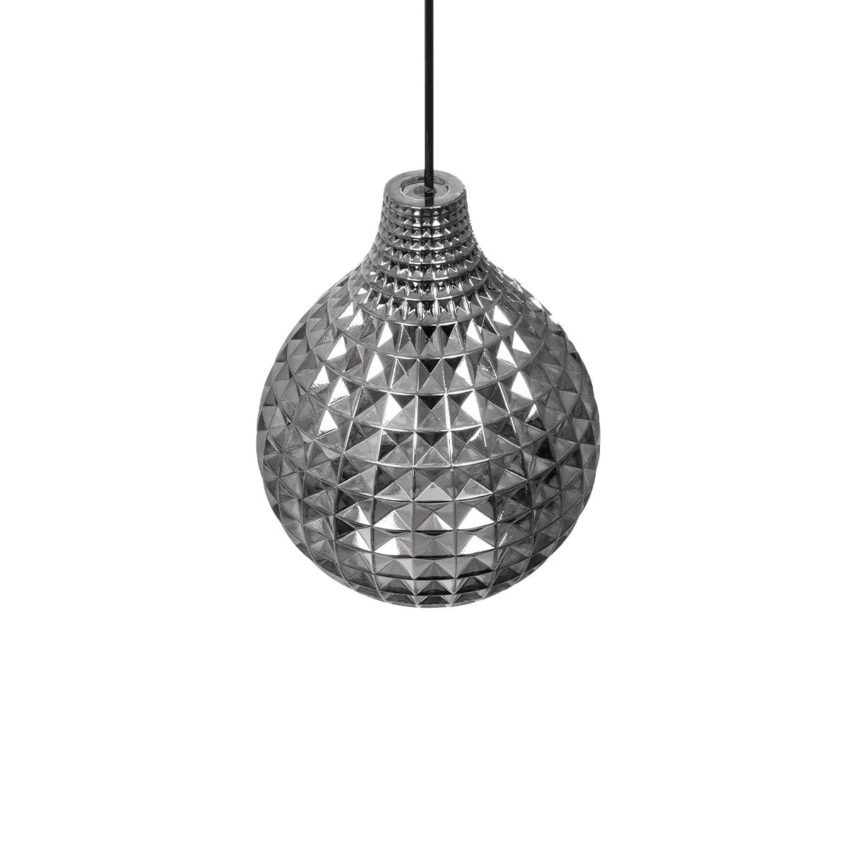 GLOBOSTAR® BASTIK 206-0026 Μοντέρνο Κρεμαστό Φωτιστικό Οροφής με Ντουί 1 x E27 AC 220-240V IP20 - Μαύρο Φιμέ - Μ22 x Π22 x Υ26cm - ledmania.gr