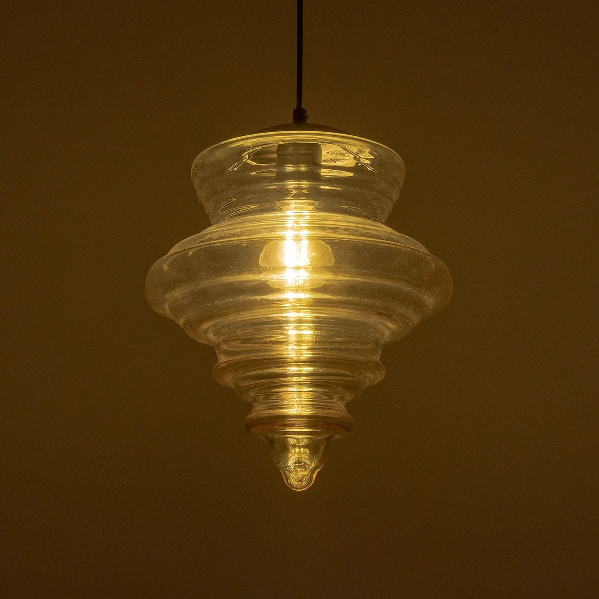 GLOBOSTAR® CORTE 206-0029 Μοντέρνο Κρεμαστό Φωτιστικό Οροφής με Ντουί 1 x E27 AC 220-240V IP20 - Mελί - Μ25 x Π25 x Υ30cm