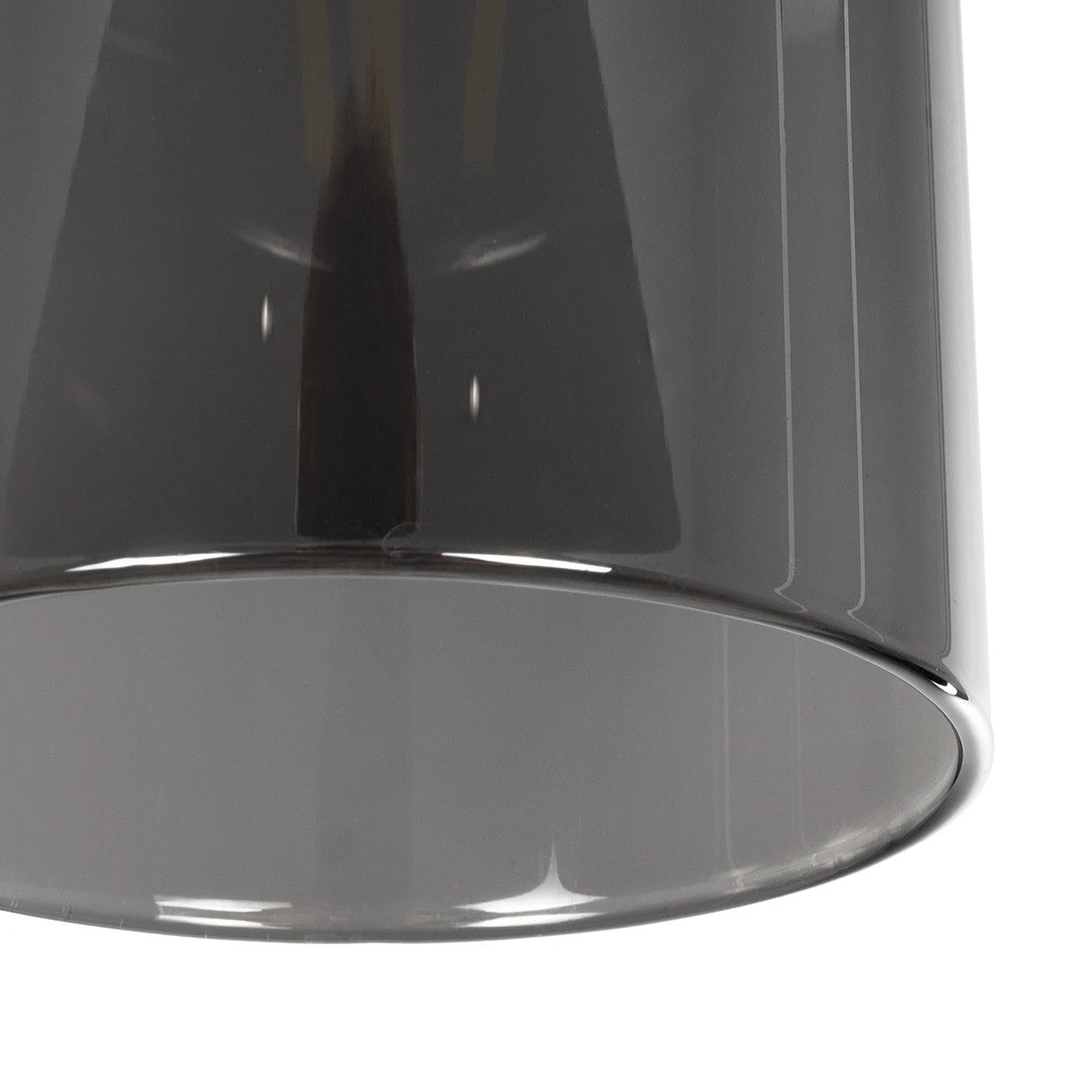 GLOBOSTAR® TUBE 206-0030 Μοντέρνο Κρεμαστό Φωτιστικό Οροφής με Ντουί 1 x E27 AC 220-240V IP20 - Μαύρο Φιμέ - Μ10 x Π10 x Υ24cm - ledmania.gr