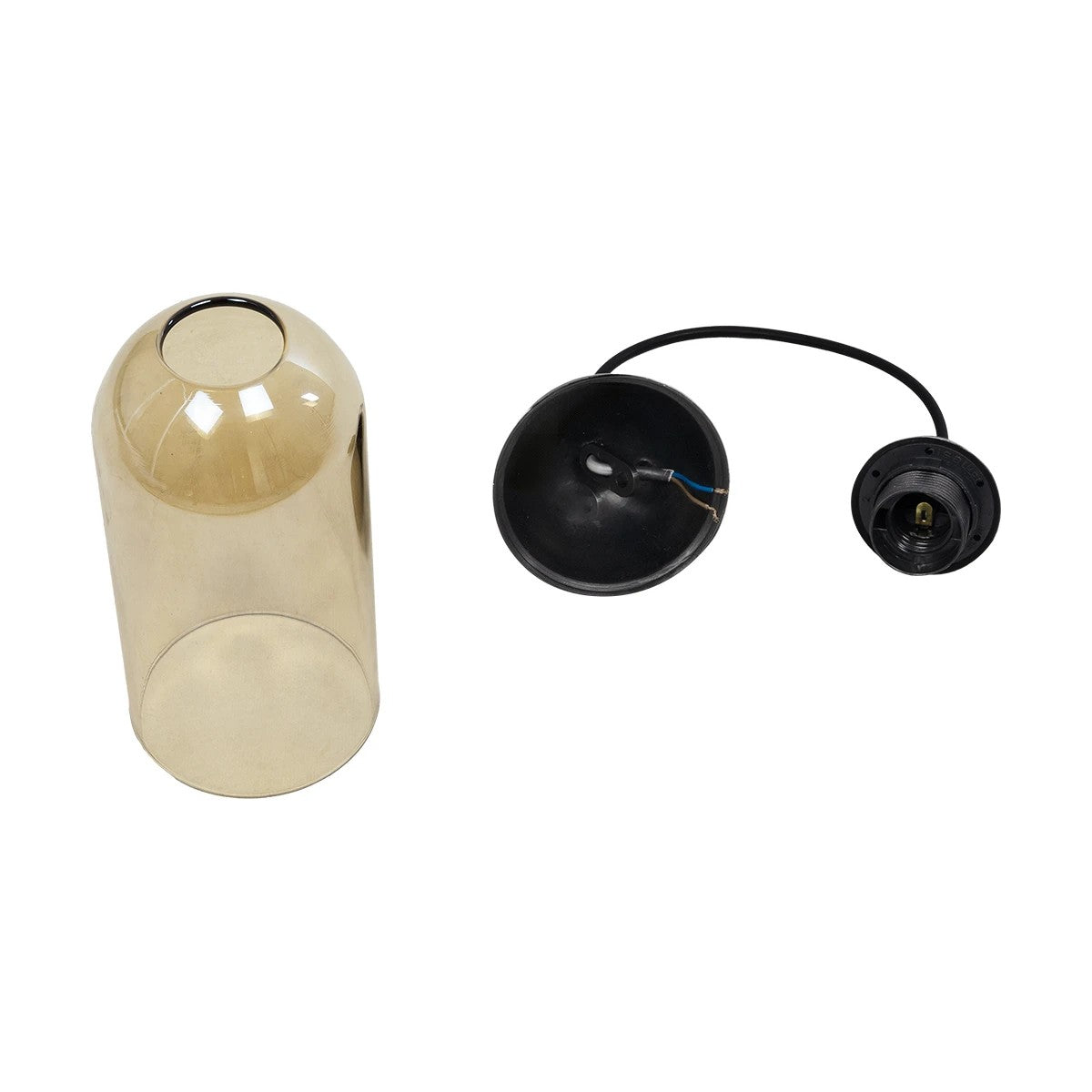 GLOBOSTAR® TUBE 206-0031 Μοντέρνο Κρεμαστό Φωτιστικό Οροφής με Ντουί 1 x E27 AC 220-240V IP20 - Mελί - Μ10 x Π10 x Υ24cm - ledmania.gr