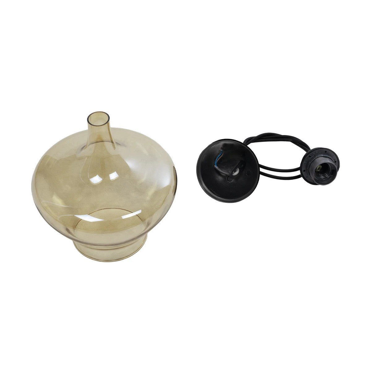 GLOBOSTAR® OVOCE 206-0033 Μοντέρνο Κρεμαστό Φωτιστικό Οροφής με Ντουί 1 x E27 AC 220-240V IP20 - Mελί - Μ20 x Π20 x Υ22cm - ledmania.gr