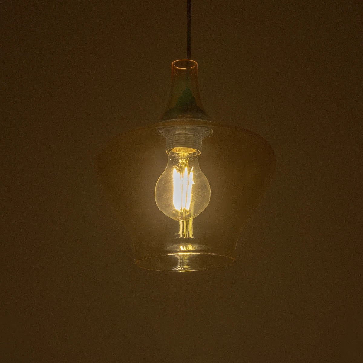 GLOBOSTAR® OVOCE 206-0033 Μοντέρνο Κρεμαστό Φωτιστικό Οροφής με Ντουί 1 x E27 AC 220-240V IP20 - Mελί - Μ20 x Π20 x Υ22cm - ledmania.gr