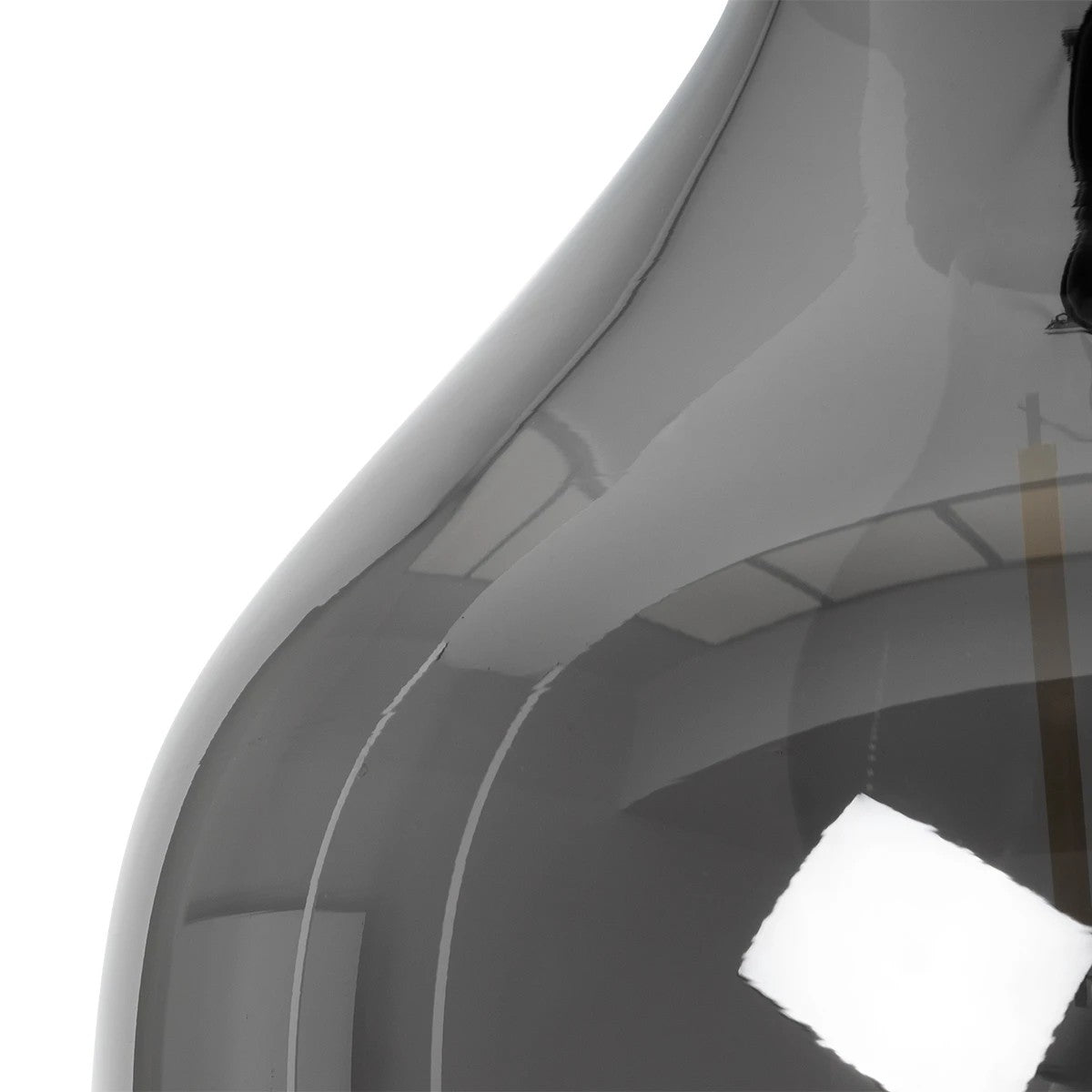 GLOBOSTAR® ΤΟΝΕ 206-0034 Μοντέρνο Κρεμαστό Φωτιστικό Οροφής με Ντουί 1 x E27 AC 220-240V IP20 - Μαύρο Φιμέ - Μ20 x Π20 x Υ36cm - ledmania.gr