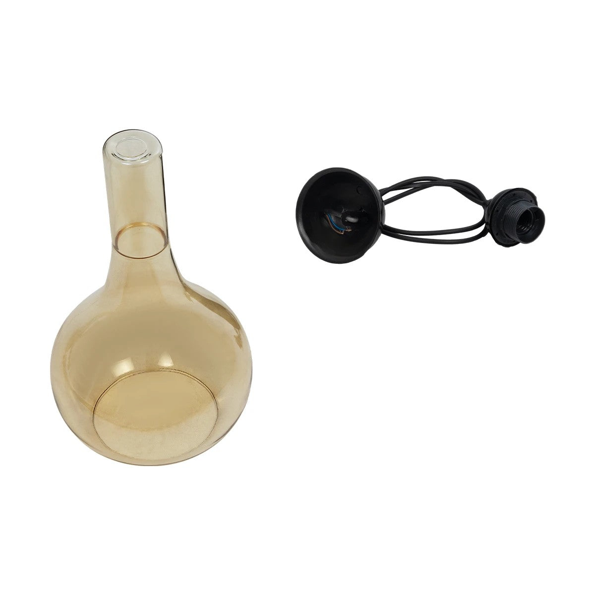 GLOBOSTAR® ΤΟΝΕ 206-0035 Μοντέρνο Κρεμαστό Φωτιστικό Οροφής με Ντουί 1 x E27 AC 220-240V IP20 - Mελί - Μ20 x Π20 x Υ36cm - ledmania.gr