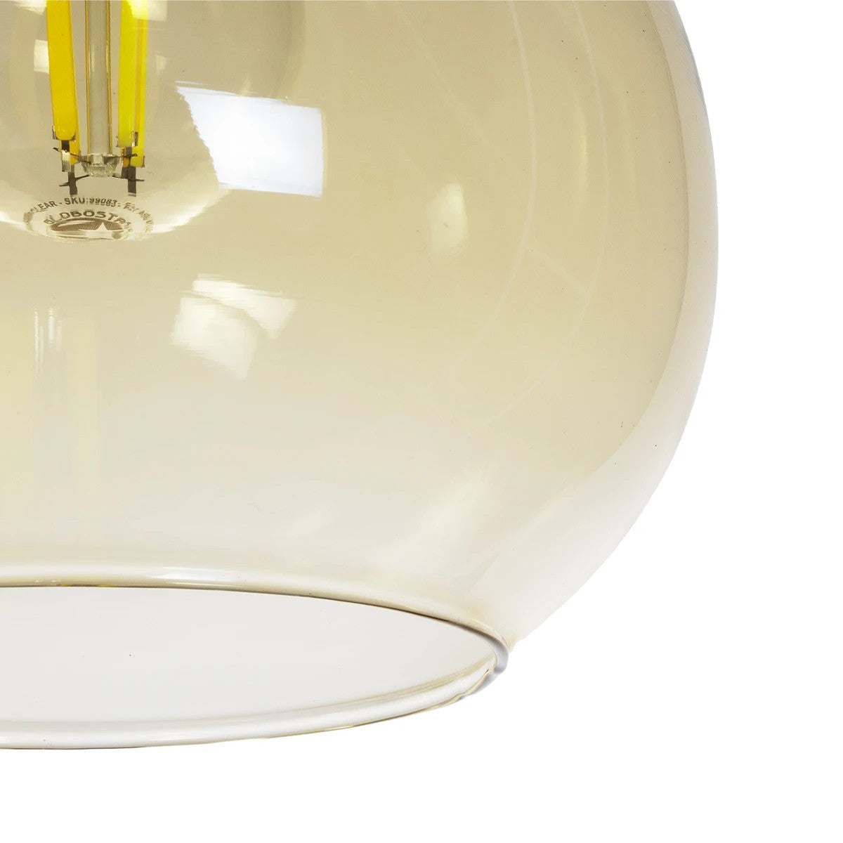 GLOBOSTAR® ΤΟΝΕ 206-0035 Μοντέρνο Κρεμαστό Φωτιστικό Οροφής με Ντουί 1 x E27 AC 220-240V IP20 - Mελί - Μ20 x Π20 x Υ36cm - ledmania.gr