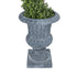 GloboStar® Artificial Garden ALCAZAR 20778 Επιδαπέδιο Πολυεστερικό Τσιμεντένιο Κασπώ Γλάστρα - Flower Pot Γκρι Φ38 x Υ51cm - ledmania.gr