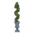 GloboStar® Artificial Garden ALCAZAR 20778 Επιδαπέδιο Πολυεστερικό Τσιμεντένιο Κασπώ Γλάστρα - Flower Pot Γκρι Φ38 x Υ51cm - ledmania.gr