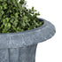 GloboStar® Artificial Garden ALCAZAR 20778 Επιδαπέδιο Πολυεστερικό Τσιμεντένιο Κασπώ Γλάστρα - Flower Pot Γκρι Φ38 x Υ51cm - ledmania.gr