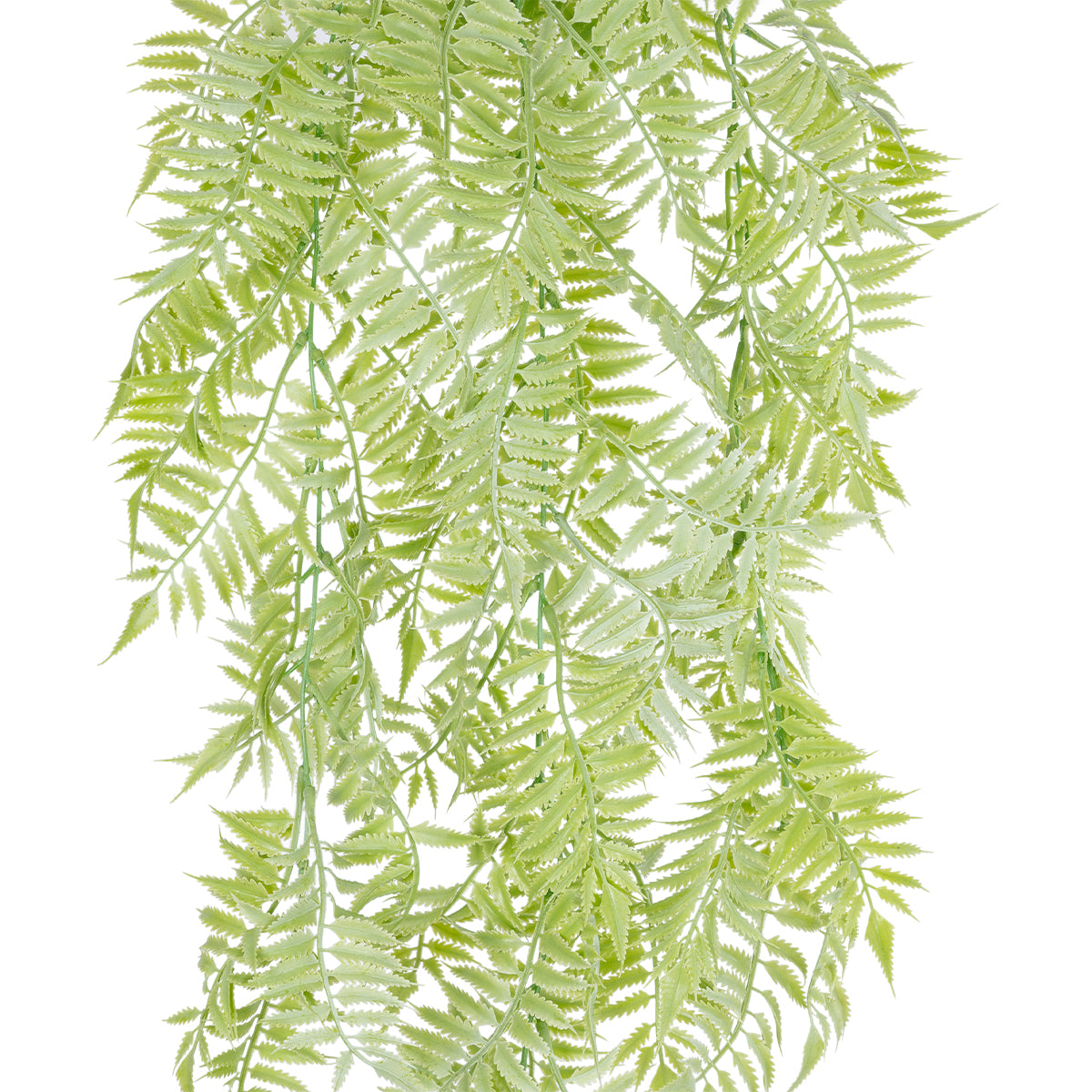 GloboStar® Artificial Garden HANGING FERN 20855 Τεχνητό Διακοσμητικό Κρεμαστό Φυτό Φτέρη Μ30 x Π14 x Υ85cm - ledmania.gr