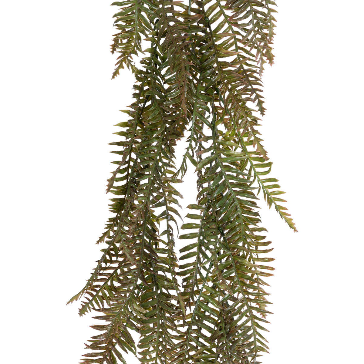 GloboStar® Artificial Garden HANGING FERN 20860 Τεχνητό Διακοσμητικό Κρεμαστό Φυτό Φτέρη Μ28 x Π15 x Υ90cm - ledmania.gr