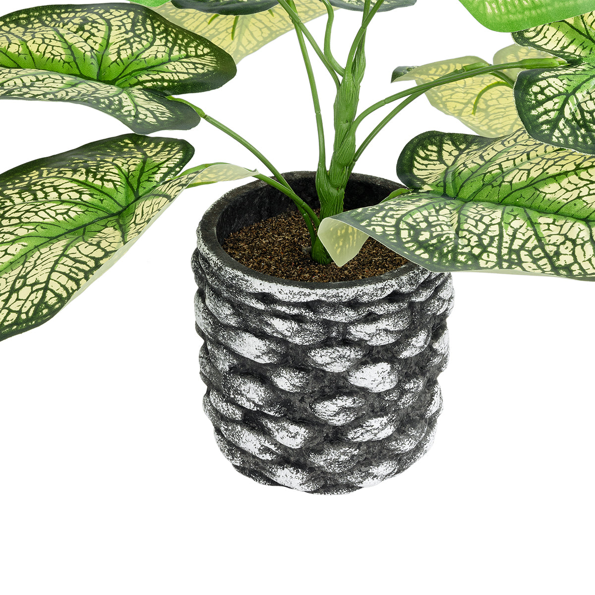 GloboStar® Artificial Garden CALADIUM 20889 Τεχνητό Διακοσμητικό Φυτό Τροπικό Φυτό Φ40 x Υ33cm - ledmania.gr