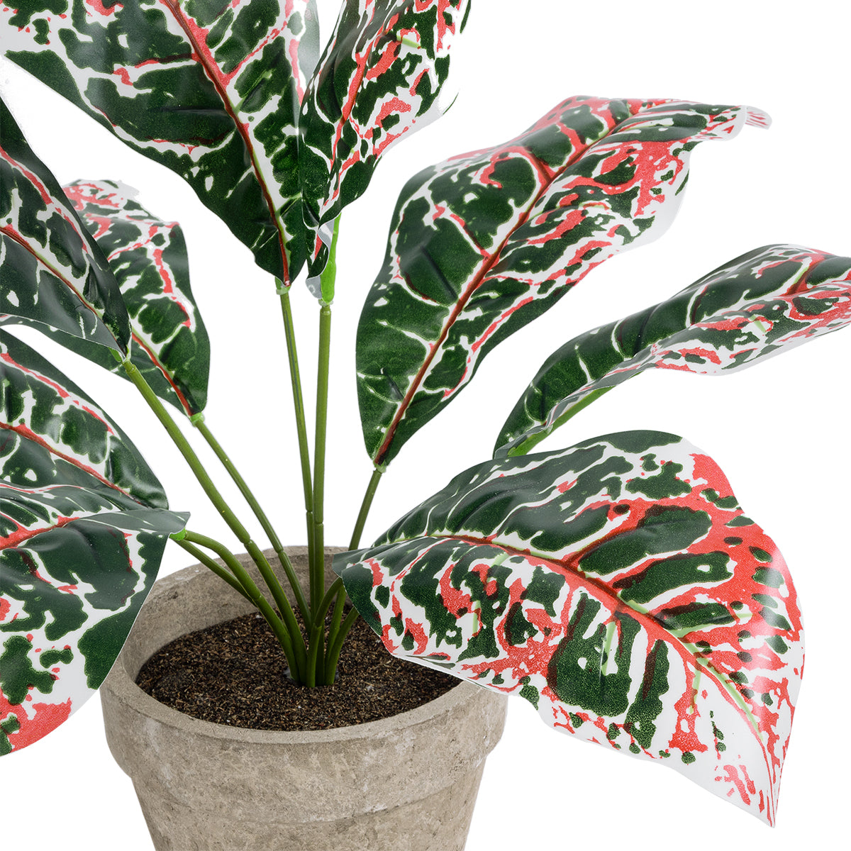 GloboStar® Artificial Garden RED AGLAONEMA POTTED PLANT 20901 Διακοσμητικό Φυτό Κόκκινο Αγλαόνημα Φ40 x Υ33cm - ledmania.gr