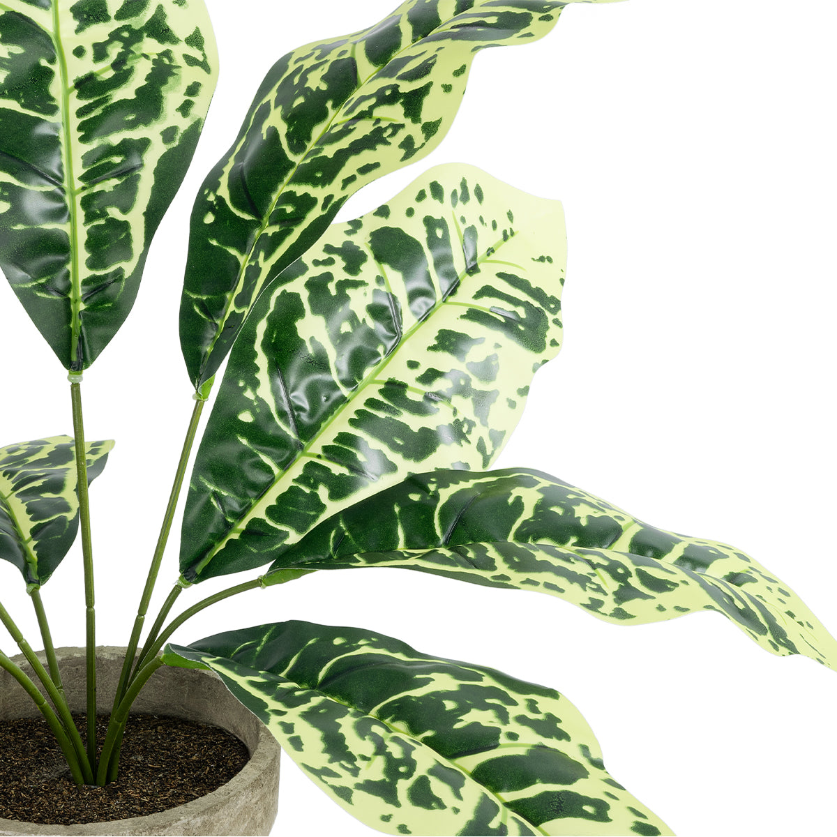 GloboStar® Artificial Garden YELLOW AGLAONEMA POTTED PLANT 20902 Διακοσμητικό Φυτό Κίτρινο Αγλαόνημα Φ40 x Υ33cm - ledmania.gr