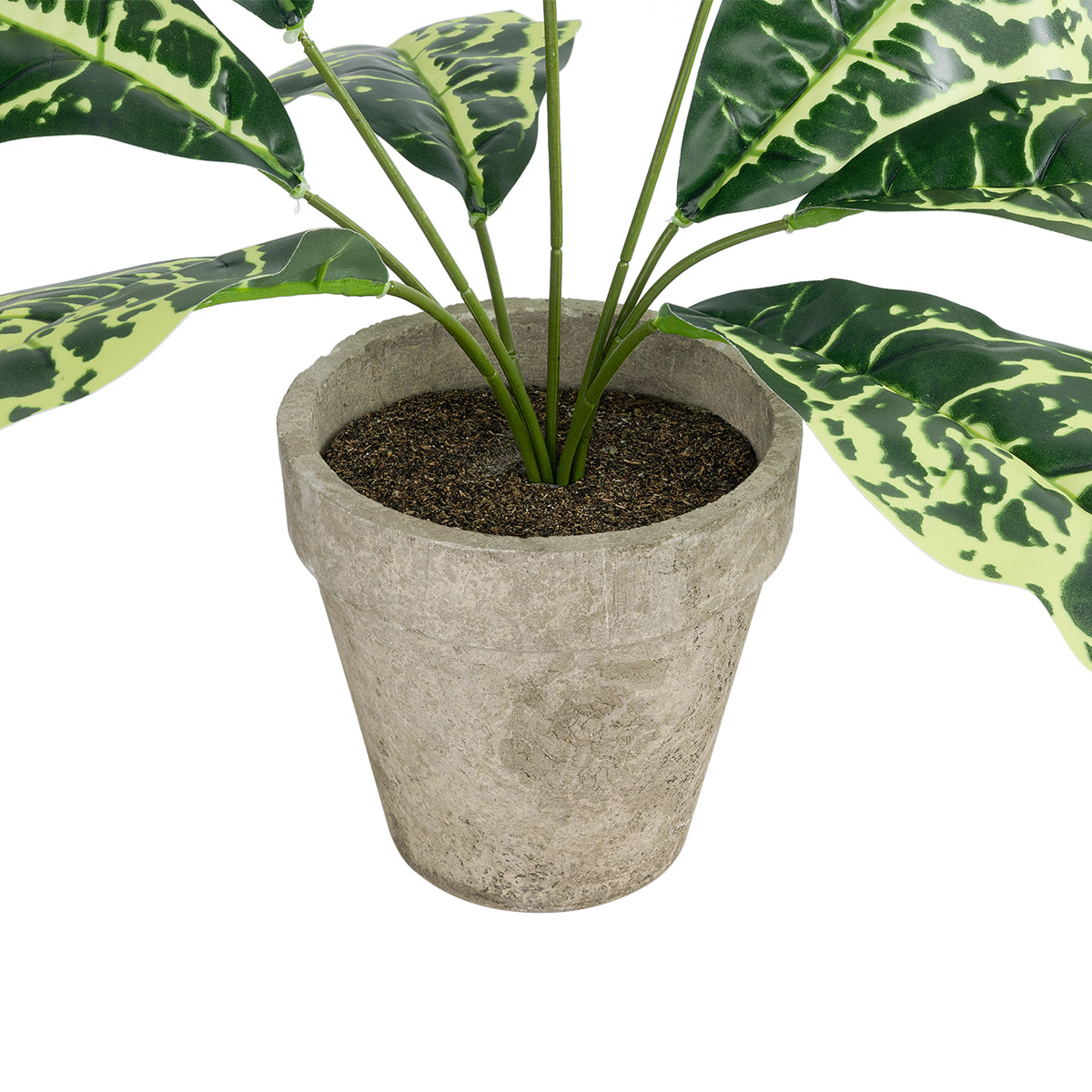 GloboStar® Artificial Garden YELLOW AGLAONEMA POTTED PLANT 20902 Διακοσμητικό Φυτό Κίτρινο Αγλαόνημα Φ40 x Υ33cm - ledmania.gr
