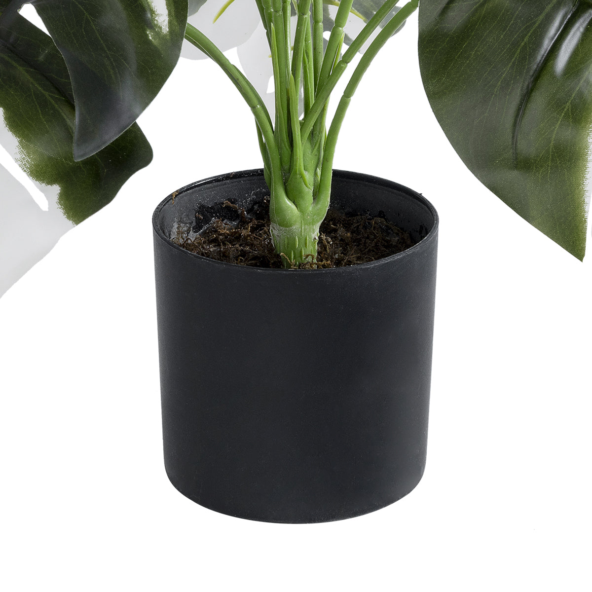 GloboStar® Artificial Garden ALBINO MONSTERA 20935 Διακοσμητικό Φυτό Λευκή Μονστέρα Υ55cm - ledmania.gr