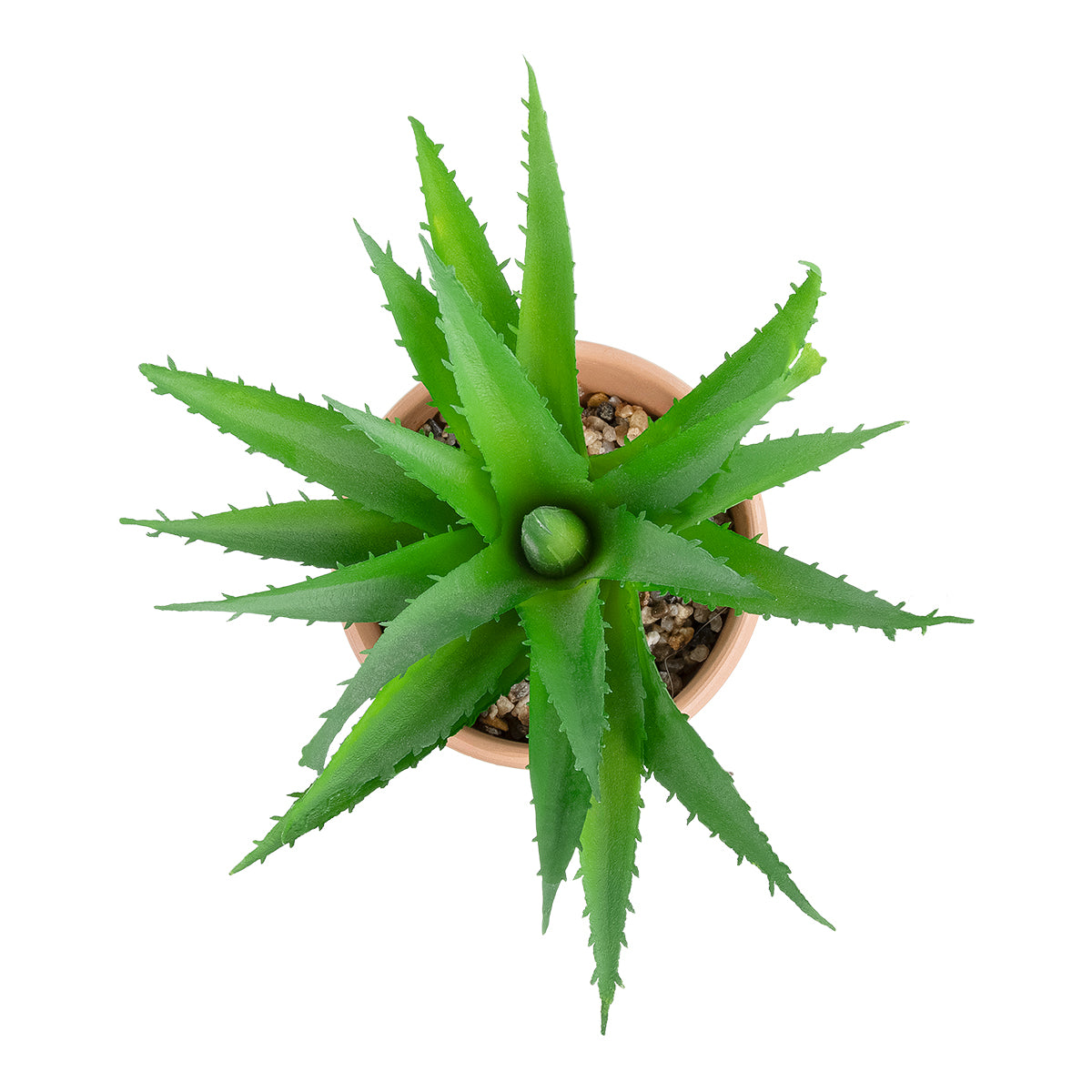 GloboStar® Artificial Garden SUCCULENT ALOE POTTED PLANT 21054 Διακοσμητικό Φυτό Αλόη  Φ15 x Υ19cm - ledmania.gr