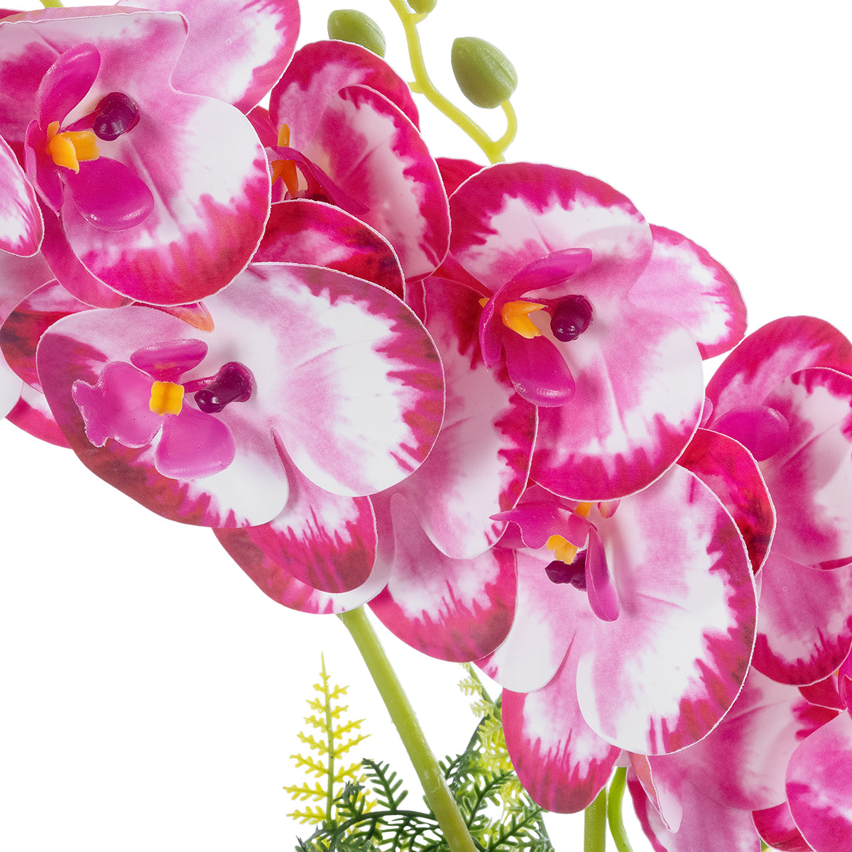 GloboStar® Artificial Garden PINK + FUCHSIA ORCHID 21079 Διακοσμητικό Φυτό Ροζ - Φούξια Ορχιδέα Υ45cm - ledmania.gr