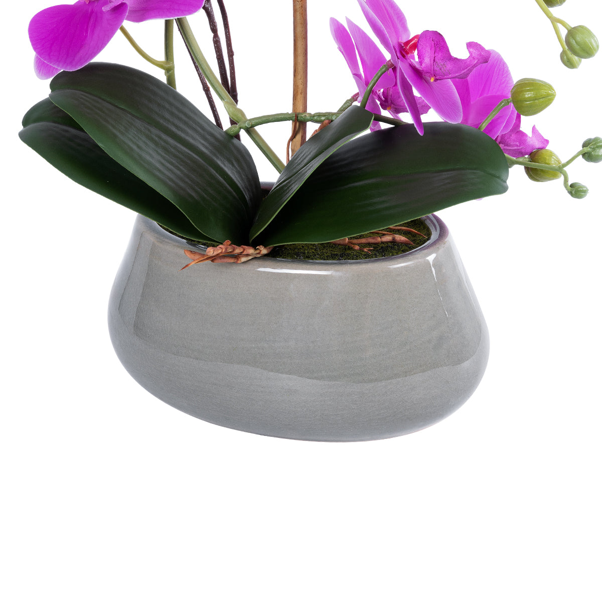 GloboStar® Artificial Garden HOT PINK ORCHID 21119 Διακοσμητικό Έντονο Ροζ Ορχιδέα Υ45cm - ledmania.gr