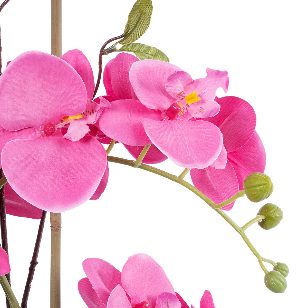 GloboStar® Artificial Garden PINK ORCHID 21121 Διακοσμητικό Φυτό Έντονο Ροζ Ορχιδέα Υ43cm - ledmania.gr