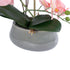 GloboStar® Artificial Garden SALMON PINK ORCHID 21122 Διακοσμητικό Φυτό Ροζ-Πορτοκαλί Ορχιδέα Υ43cm - ledmania.gr