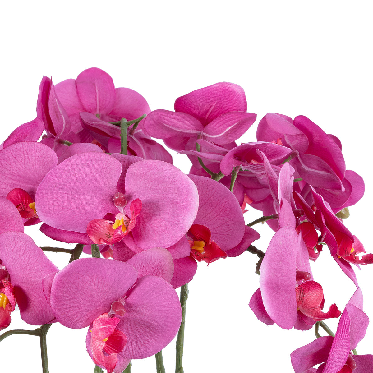 GloboStar® Artificial Garden DARK PINK ORCHID 21123 Διακοσμητικό Φυτό Φούξια Ορχιδέα Υ50cm - ledmania.gr